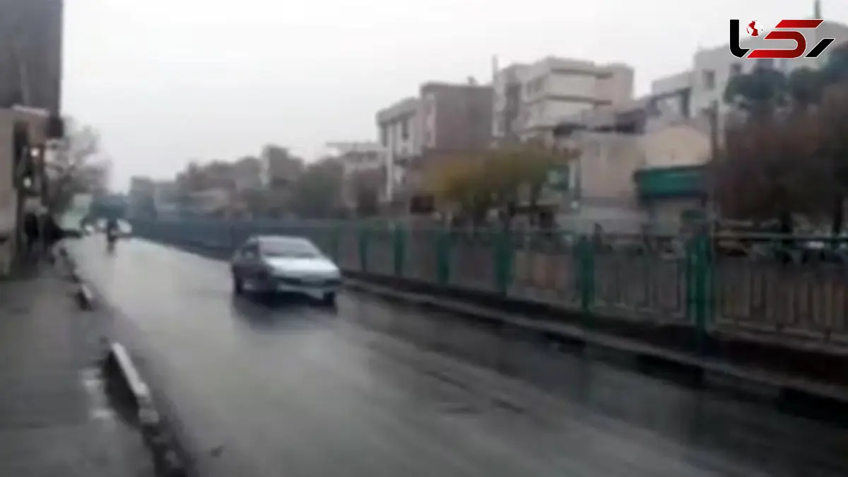 فیلم بارش باران صبحگاهی در تهران