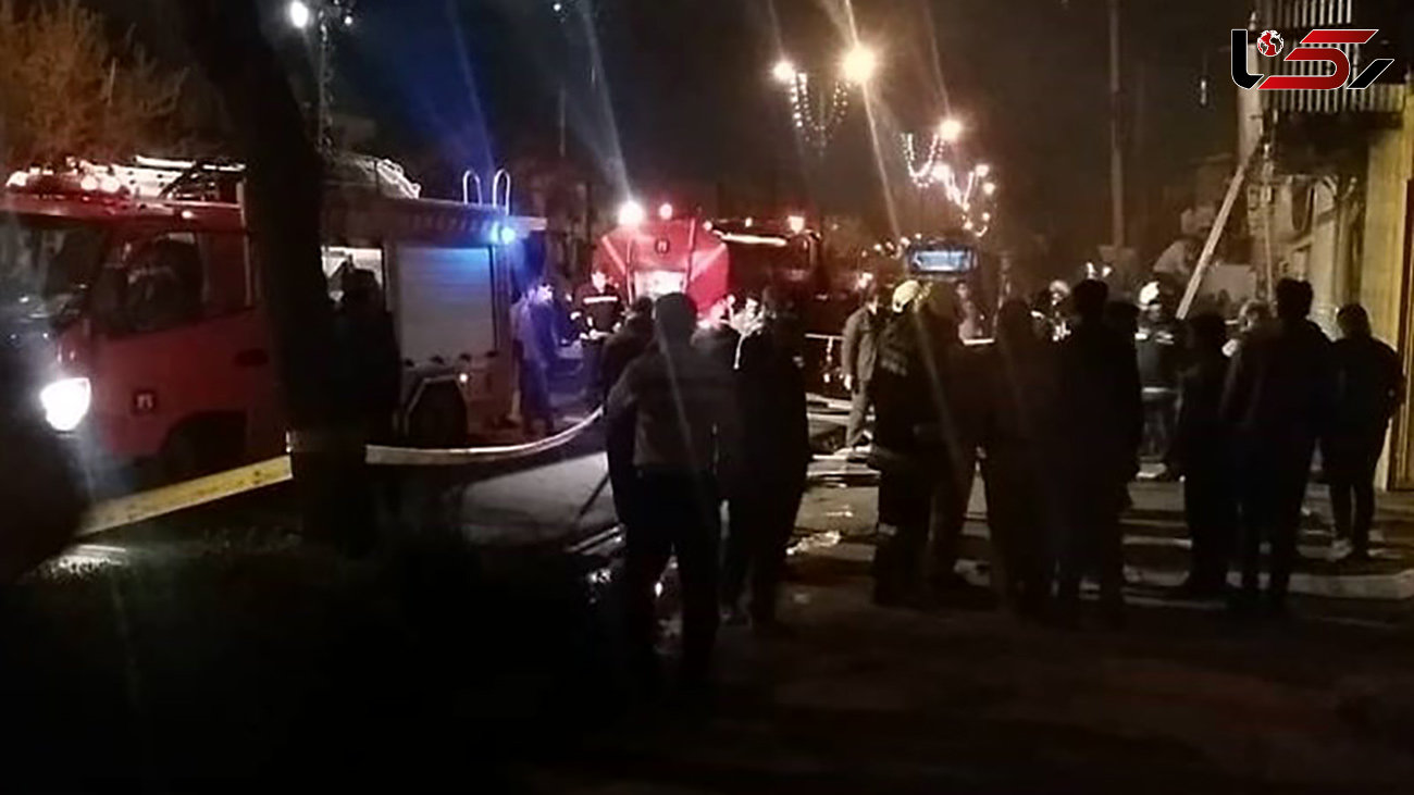 آتش‌سوزی مهیب در انبار روغن موتور ماشین در زنجان