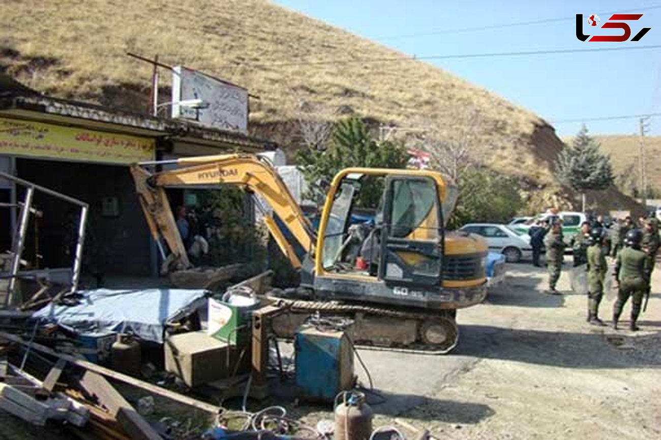 تخریب ساخت و سازهای غیرمجاز در شمیرانات با حکم قضایی
