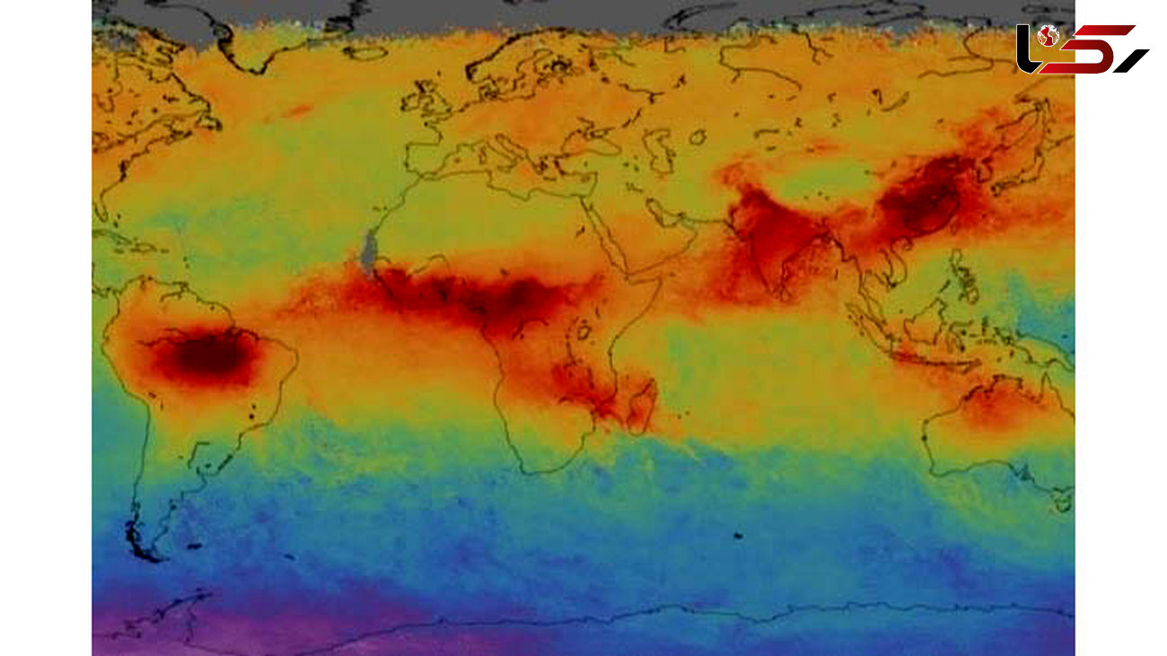 تصویر ماهواره ای از آلودگی جهان /نخستین تصویر منتشر شد