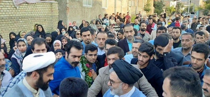 گزارش تصویری استقبال از زائر گمشده امیرمحمد نوچمنی زائر اربعین حسینی در زادگاهش 