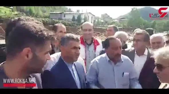 درد دل یک سیل زده با معاون رئیس جمهور