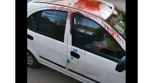 اسید پاشی در محوطه بیمارستان بهشتی همدان + فیلم و عکس