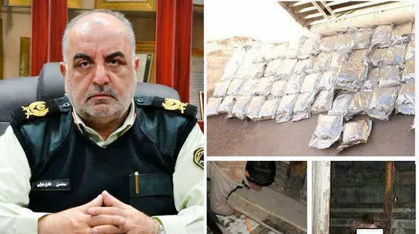 عملیات پلیس غرب تهران و دستگیری 2 قاچاقچی با 830 کیلو تریاک در کرمان +عکس