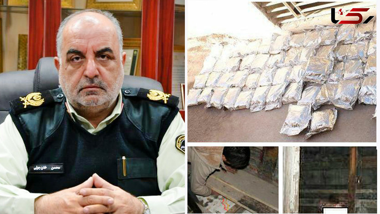 عملیات پلیس غرب تهران و دستگیری 2 قاچاقچی با 830 کیلو تریاک در کرمان +عکس