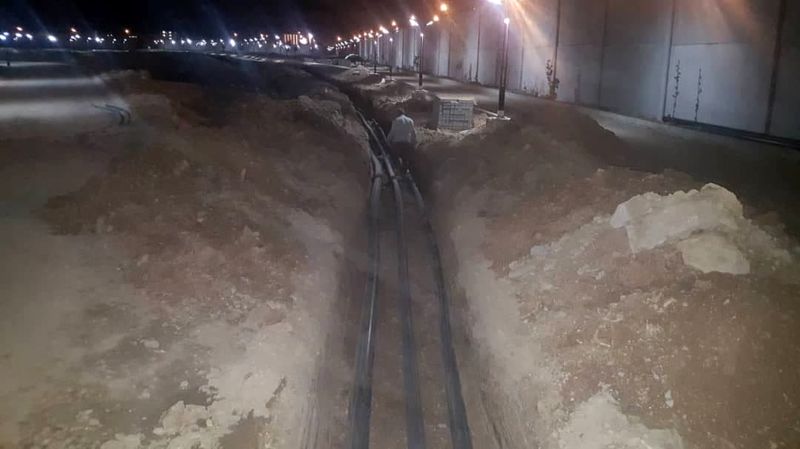 بیست کیلومتر لوله گذاری آب خام را به فضای سبز شهر گلپایگان می رسانند