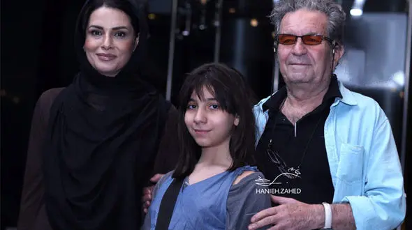 داریوش مهرجویى همراه همسر دوم و دختر خردسالش +عکس