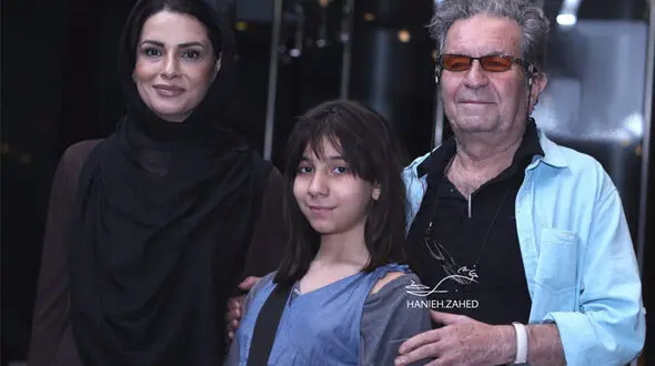 داریوش مهرجویى همراه همسر دوم و دختر خردسالش +عکس