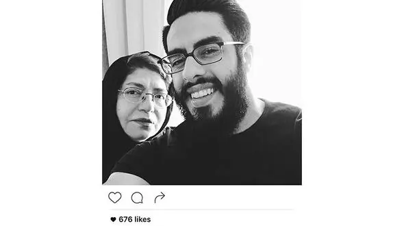 سلفی پوریا شکیبایی با مادرش در آستانه سالگرد درگذشت پدر+ عکس