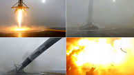 انفجار موشک فضایی فالکون 9 هنگام فرود