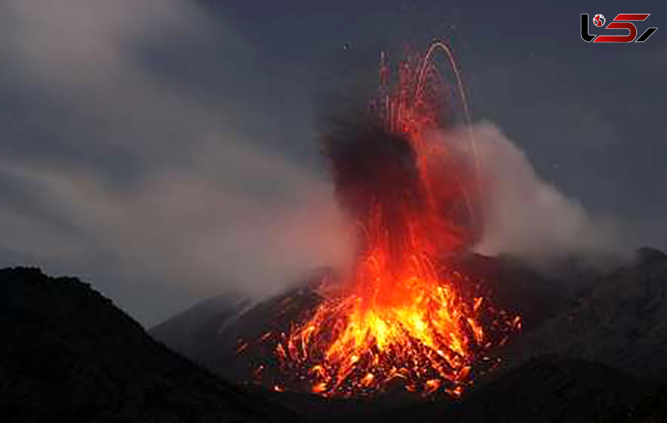 فوران آتشفشان ساکورا جیما در ژاپن +عکس