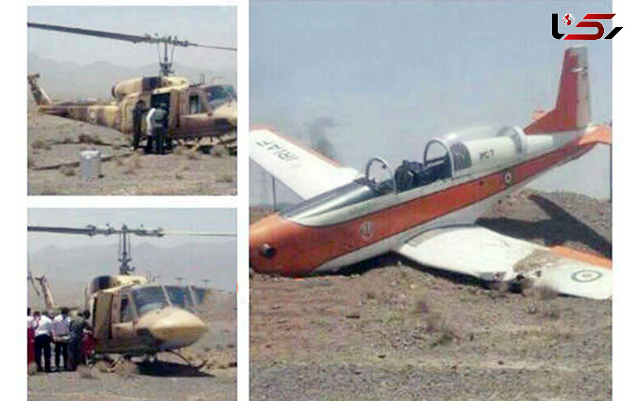 سقوط هواپیمای آموزشی در جاده نائین- اردستان/ دو نفر مجروح شدند + عکس