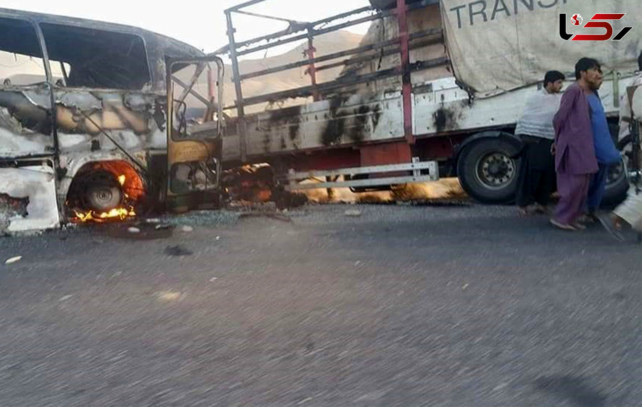مرگ ۳۶ مسافر اتوبوس در تصادف با تانکر سوخت+عکس