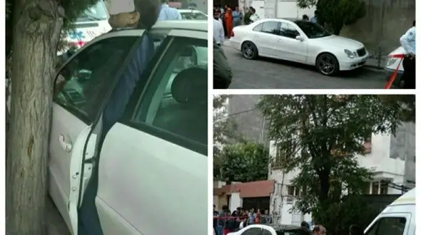 مرگ مردی لای در خودرو در مشهد + عکس