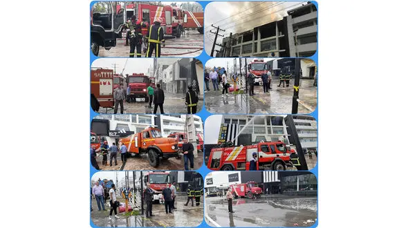 آتش سوزی هولناک مجتمع تجاری معروف در فریدونکنار + عکس 