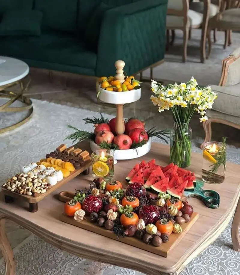 عکس سفره شب یلدا قدیمی<p> </p>