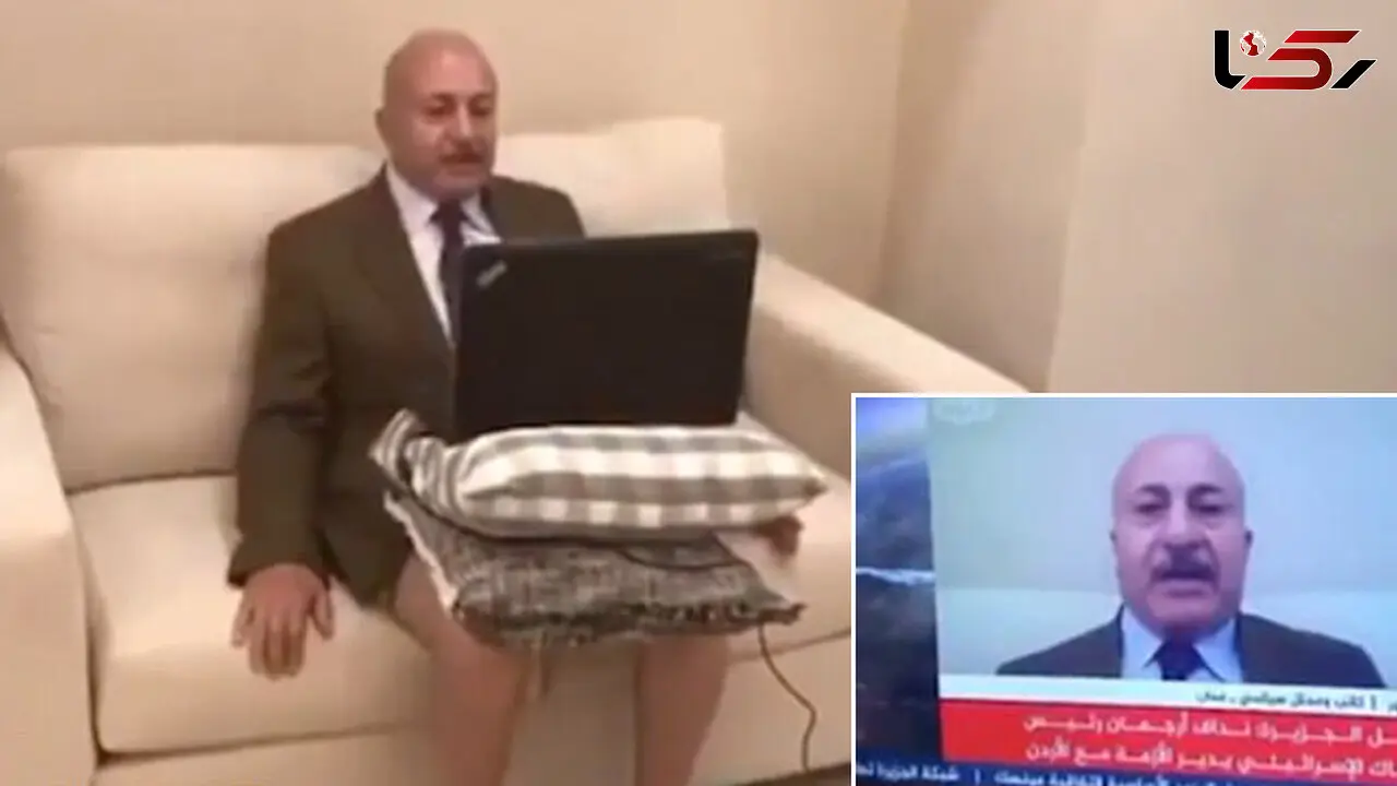 لباس جنجال ساز کارشناس الجزیره هنگام مصاحبه + فیلم