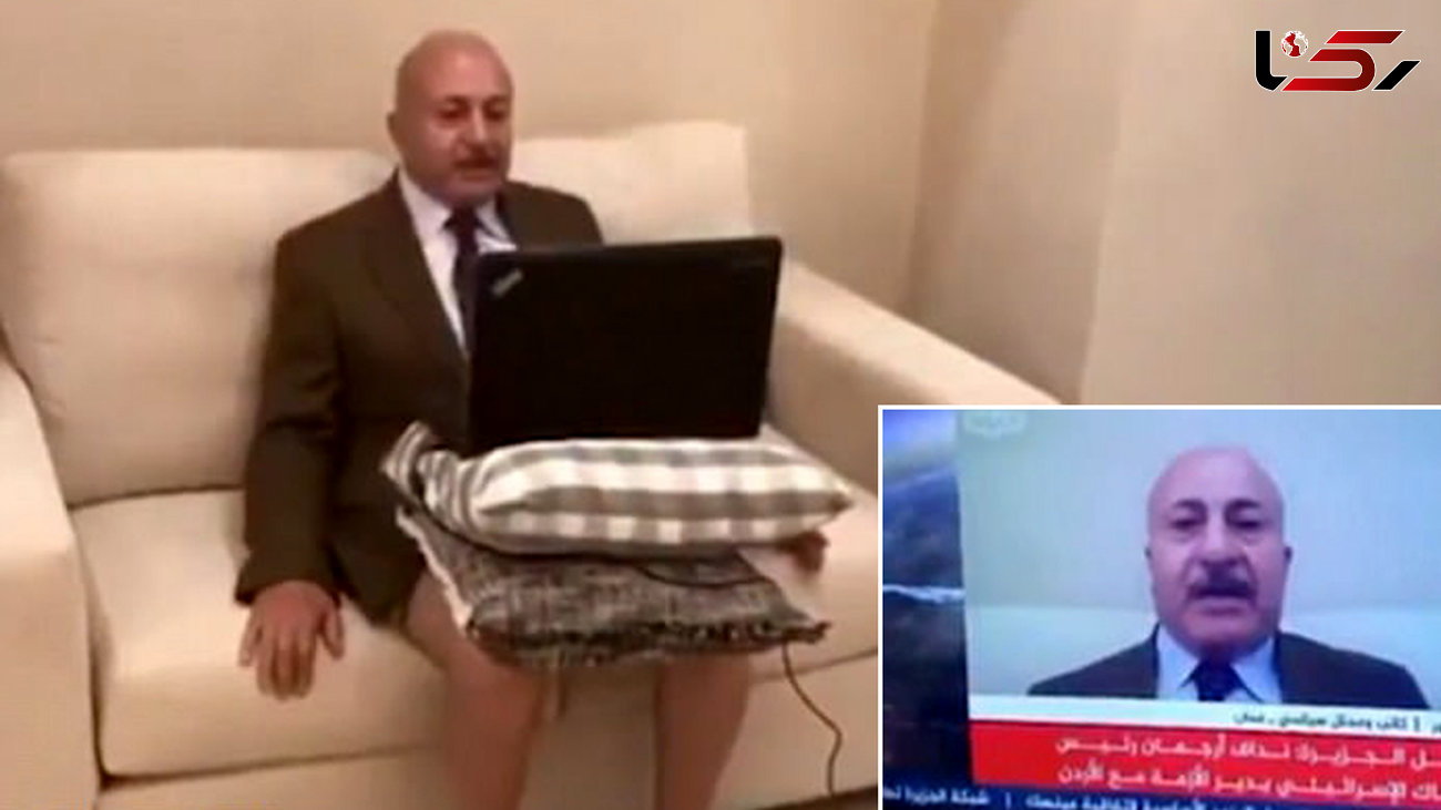 لباس جنجال ساز کارشناس الجزیره هنگام مصاحبه + فیلم