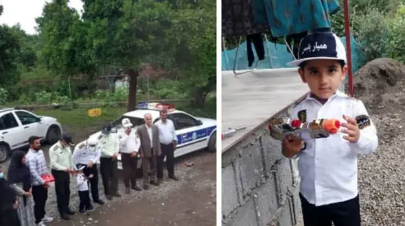 پلیس تالش کودک 4 ساله را به آرزویش رساند + عکس