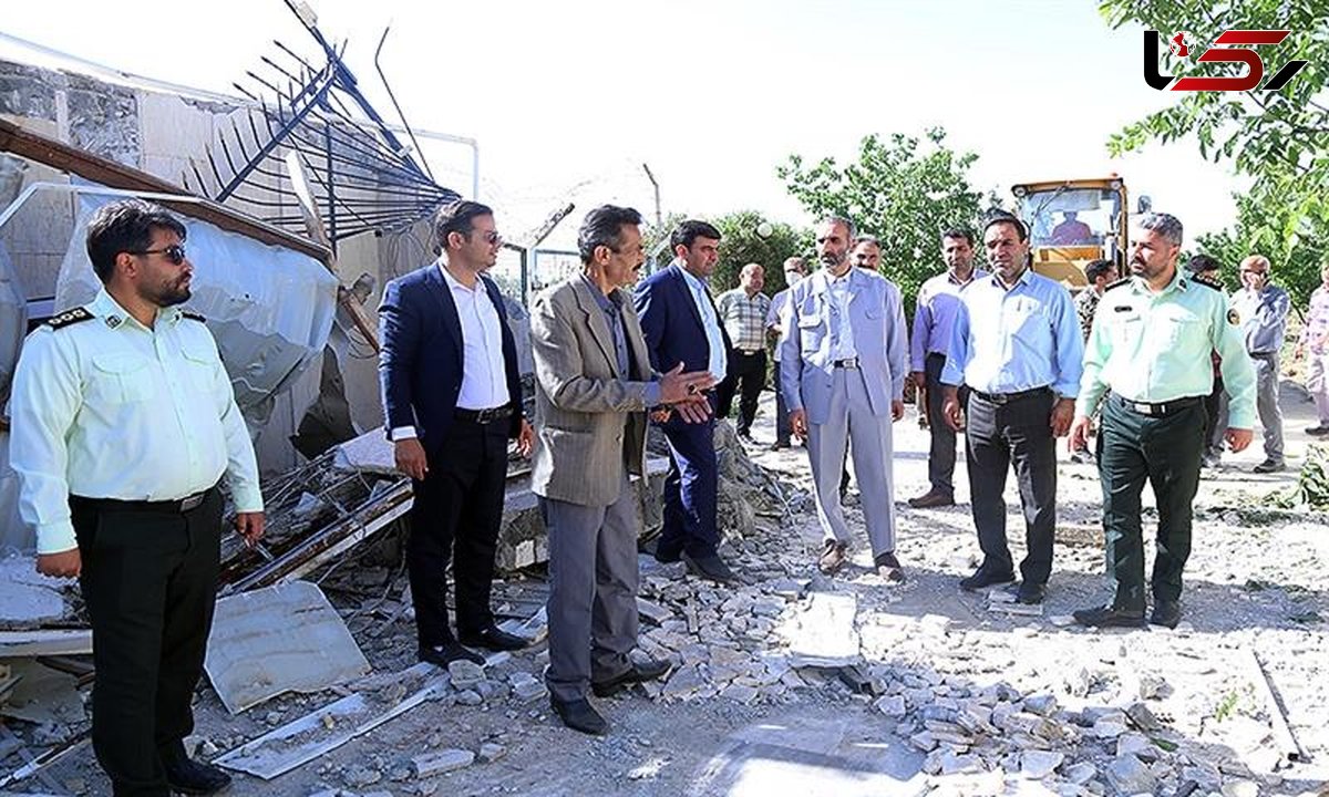 قلع و قمع ویلای غیر مجاز در اراضی کشاورزی روستای شینقر