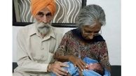 زن 72 ساله نخستین فرزند خود را به دنیا آورد + عکس