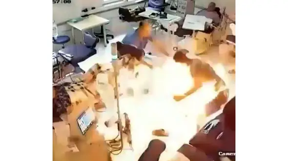 فیلم آتش زدن وحشیانه یک بیمار روی تخت بیمارستان + تصاویر