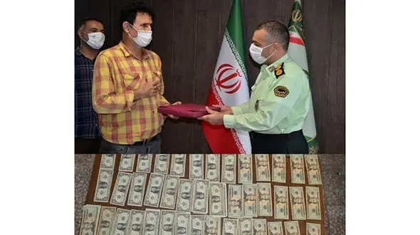 پلیس باوجدان دلارهای گمشده را به صاحبش بازگرداند + عکس