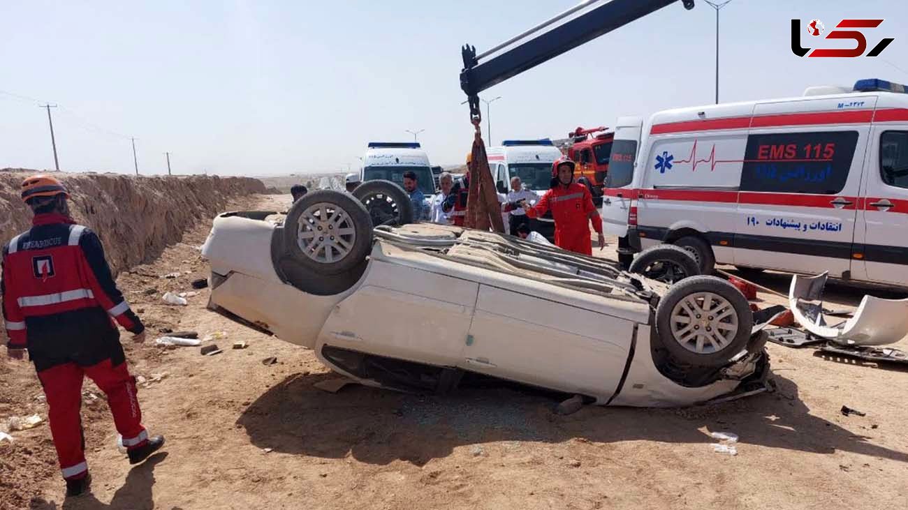 4 کشته در واژگونی خودروی زائران اربعین حسینی در جاده مشهد + جزییات و عکس