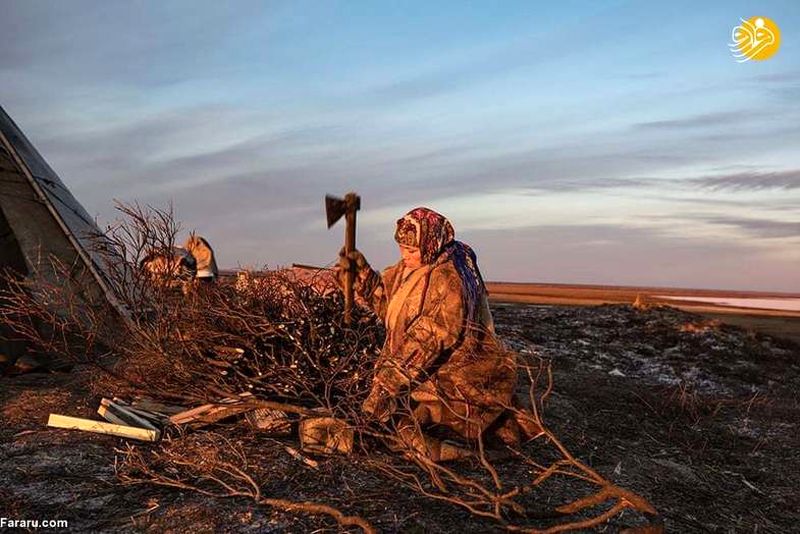 زندگی یک خانواده در سرمای منفی ۵۰ درجه +عکس