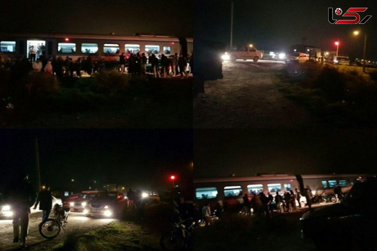 تصادف قطار با پراید در بندر ترکمن/ پراید له شد +عکس