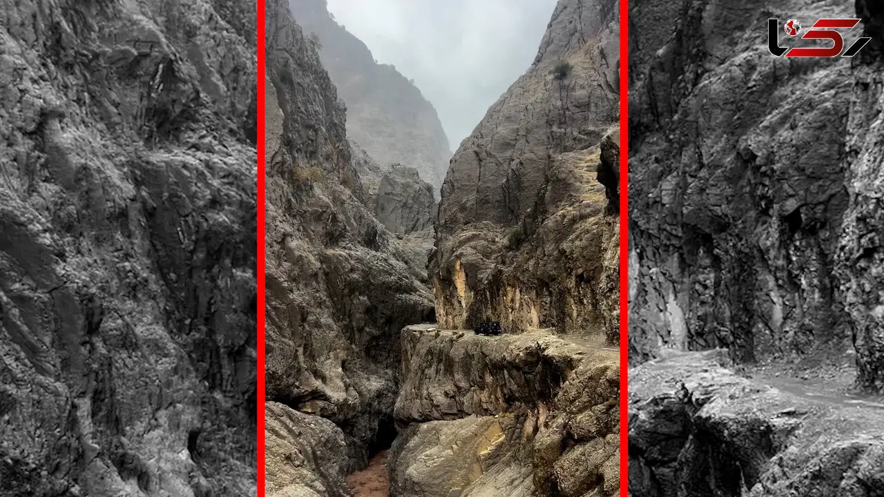 فیلم خطرناک ترین جاده کوهستانی لرستان