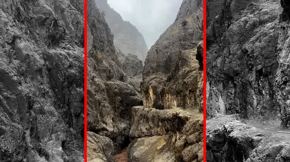 فیلم خطرناک ترین جاده کوهستانی لرستان