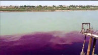 آلودگی صنعتی رودخانه کارون را بنفش کرد + فیلم