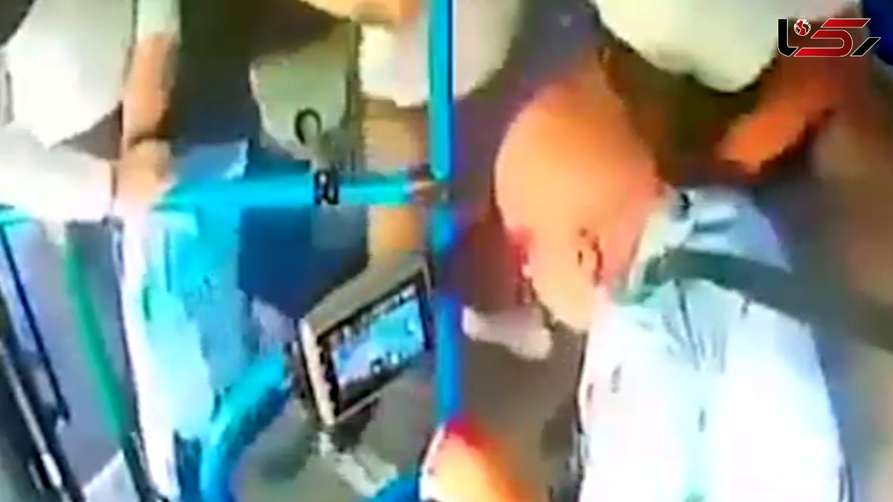 کتک کار وحشتناک راننده اتوبوس که به یک زن توهین کرد + فیلم