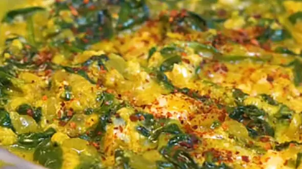 املت اسفناج (نرگسی) گزینه سالم و خفن برای صبحانه جمعه + فیلم