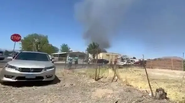 سقوط یک هواپیمای نظامی در نوادای آمریکا+ فیلم