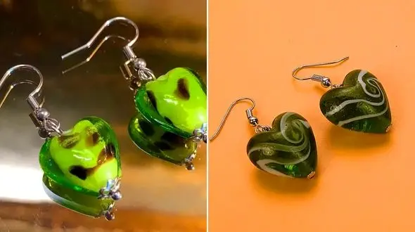 زیباترین مدل‌ های گوشواره قلبی سبز برای ظاهری متفاوت