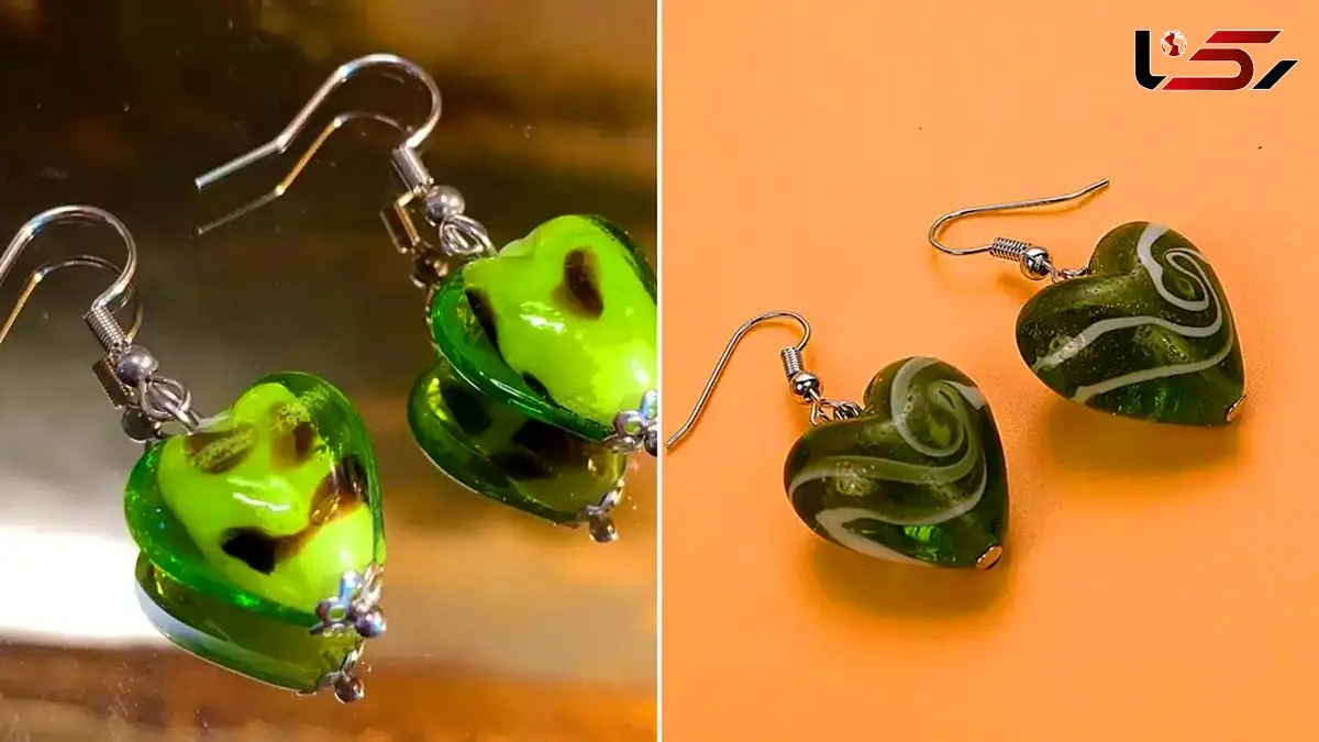 زیباترین مدل‌ های گوشواره قلبی سبز برای ظاهری متفاوت