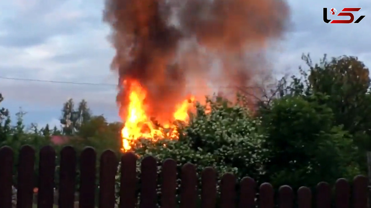 آتش سوزی گسترده یک خانه در لتونی + فیلم