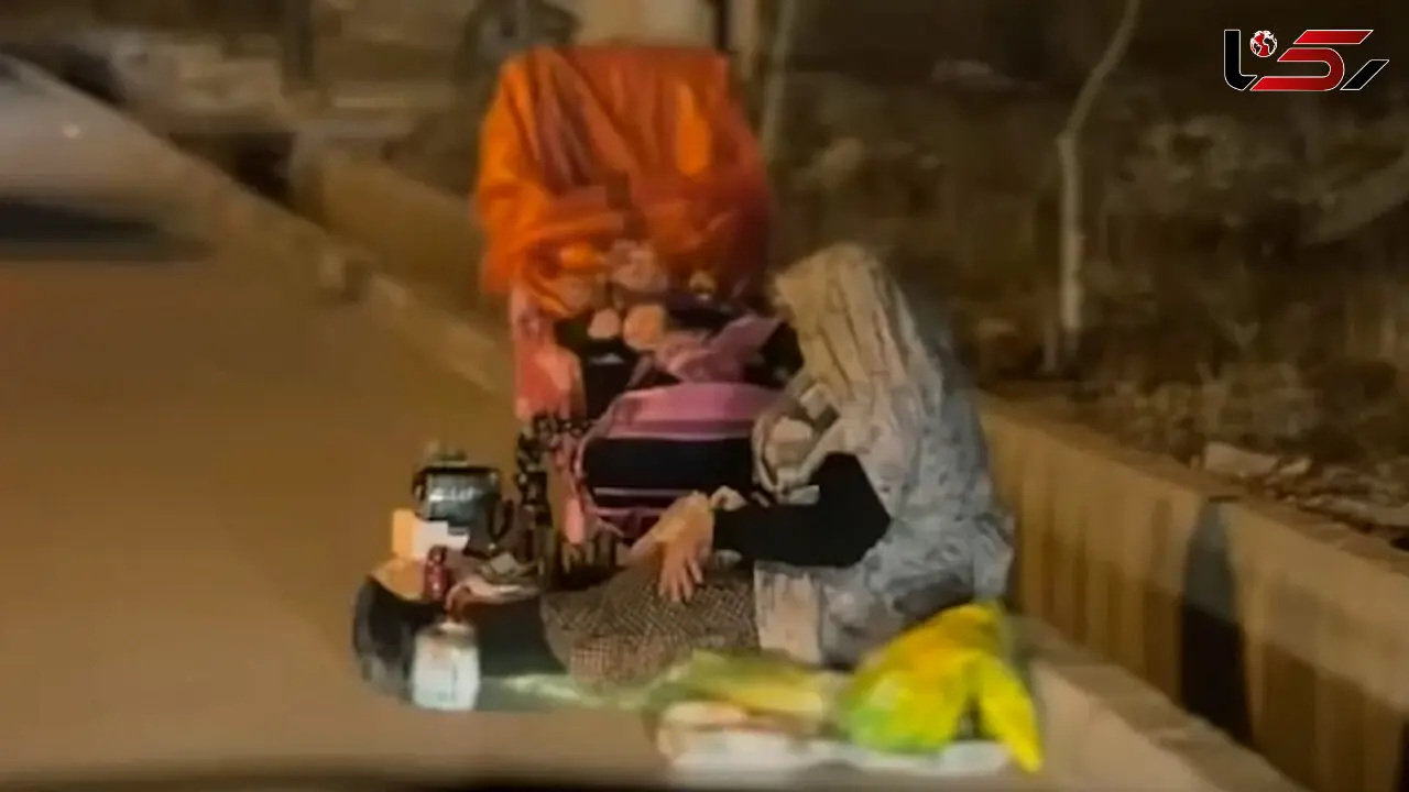 فیلم لرزیدن زن بی خانمان ارومیه‌ای در خیابان / بهزیستی: دنبالش رفتیم ولی او را پیدا نکردیم + فیلم