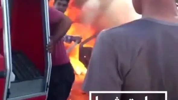 عجیب ترین فیلم از عملیات ماموران آتش نشانی در ایران / راننده 11 سال دارد !