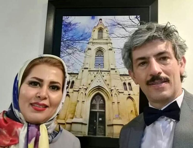 سیروش همتی و همسرش