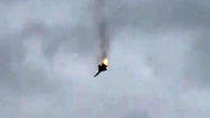 ببینید / لحظه سقوط مرگبار جنگنده‌ روس