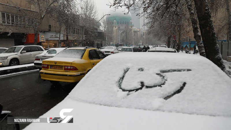 بارش برف تهران 25 دی 