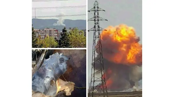 جزئیات انفجار کامیون مهمات در اتوبان قزوین/یک پلیس زخمی شد+فیلم و عکس
