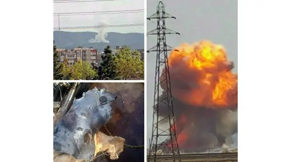 جزئیات انفجار کامیون مهمات در اتوبان قزوین/یک پلیس زخمی شد+فیلم و عکس