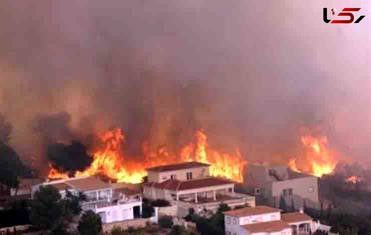 آتش‌‌سوزی گسترده در سواحل اسپانیا