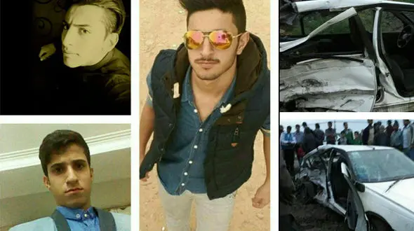این 3 پسر جوان در تصادف جاده‌ای جان باختند + عکس