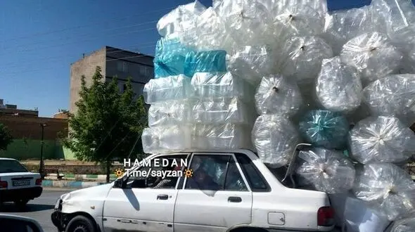 اقدام خطرناک راننده پراید + عکس