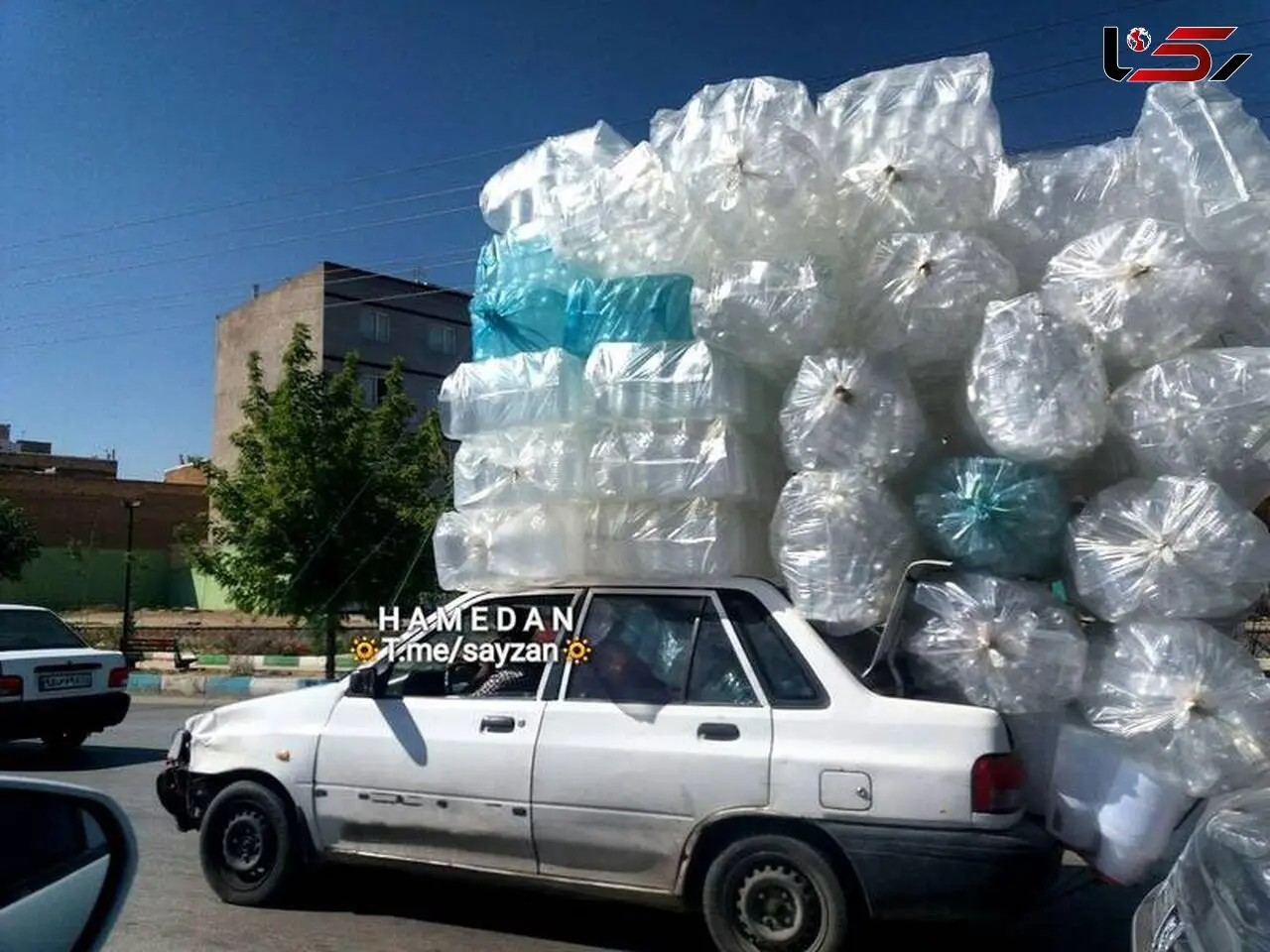 اقدام خطرناک راننده پراید + عکس